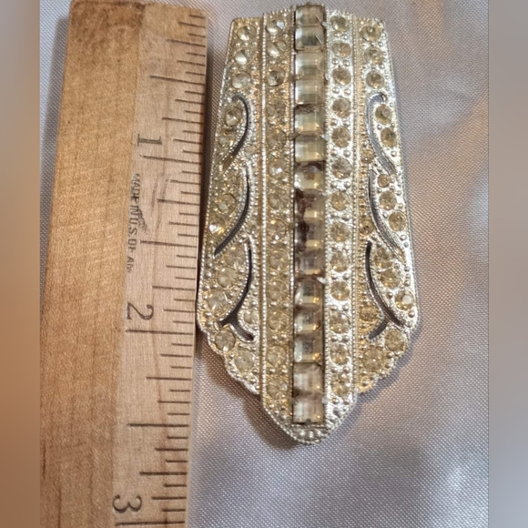 Vintage Rhinestone Dress Clip - Picture 2 of 3